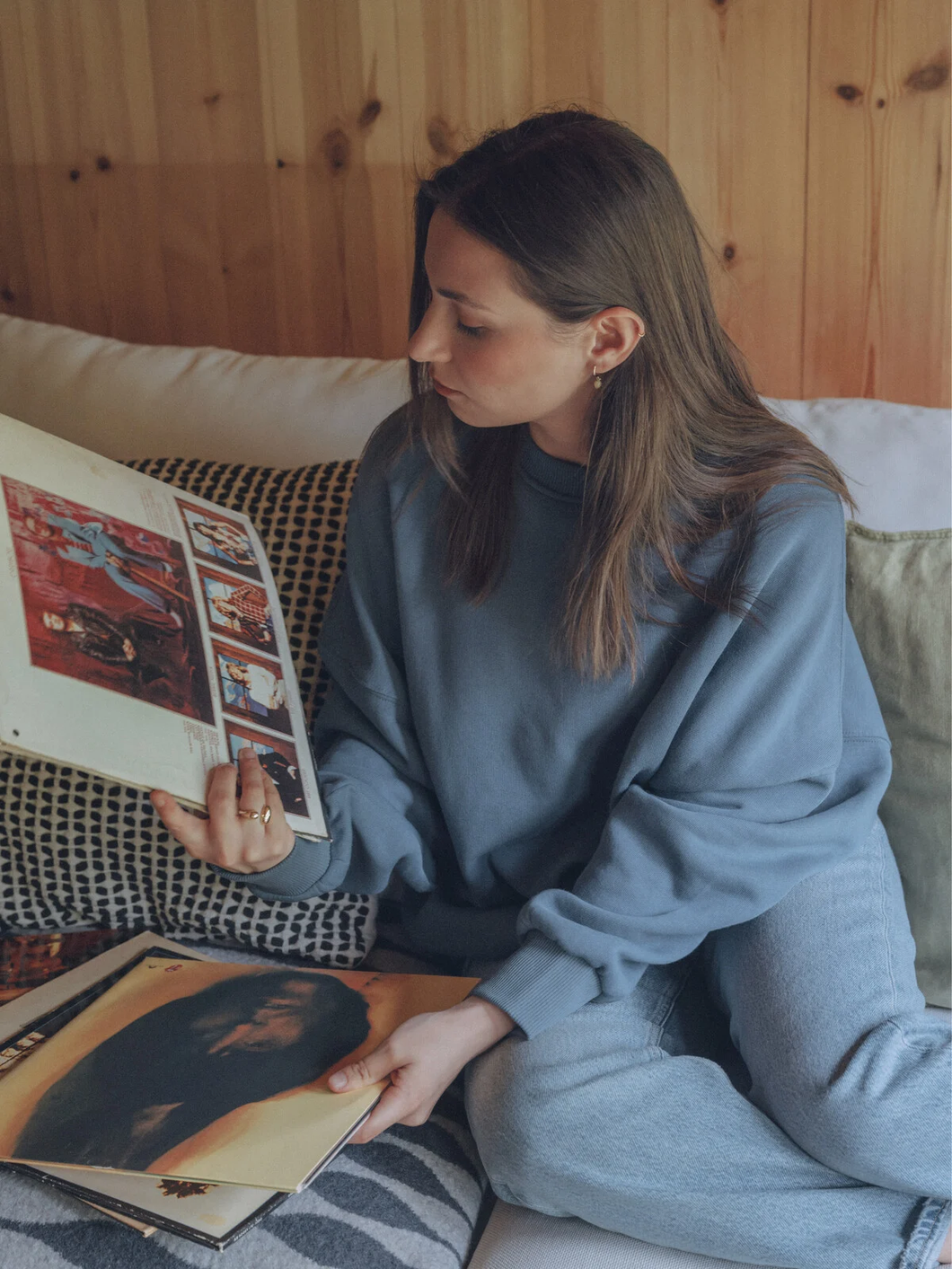 Les Soeurs - Blair Sweater - Denim Blue