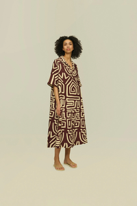 OAS - Kalahara Dress Linen - Papaya