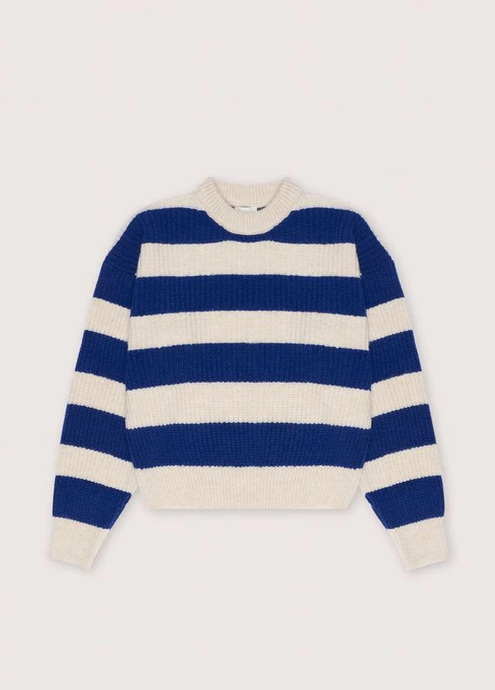 The New Society - Atlanta Jumper - Blue Stripe