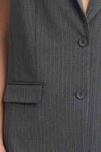 Load image into Gallery viewer, Gestuz - Joelle Waistcoat - Grey Pinstripe